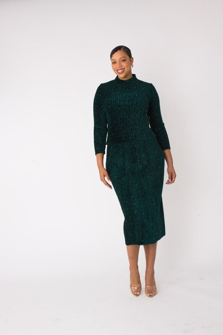 Velvet Midi Skirt Set | 82767 - Especially Yours