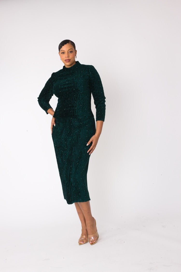 Velvet Midi Skirt Set | 82767 - Especially Yours