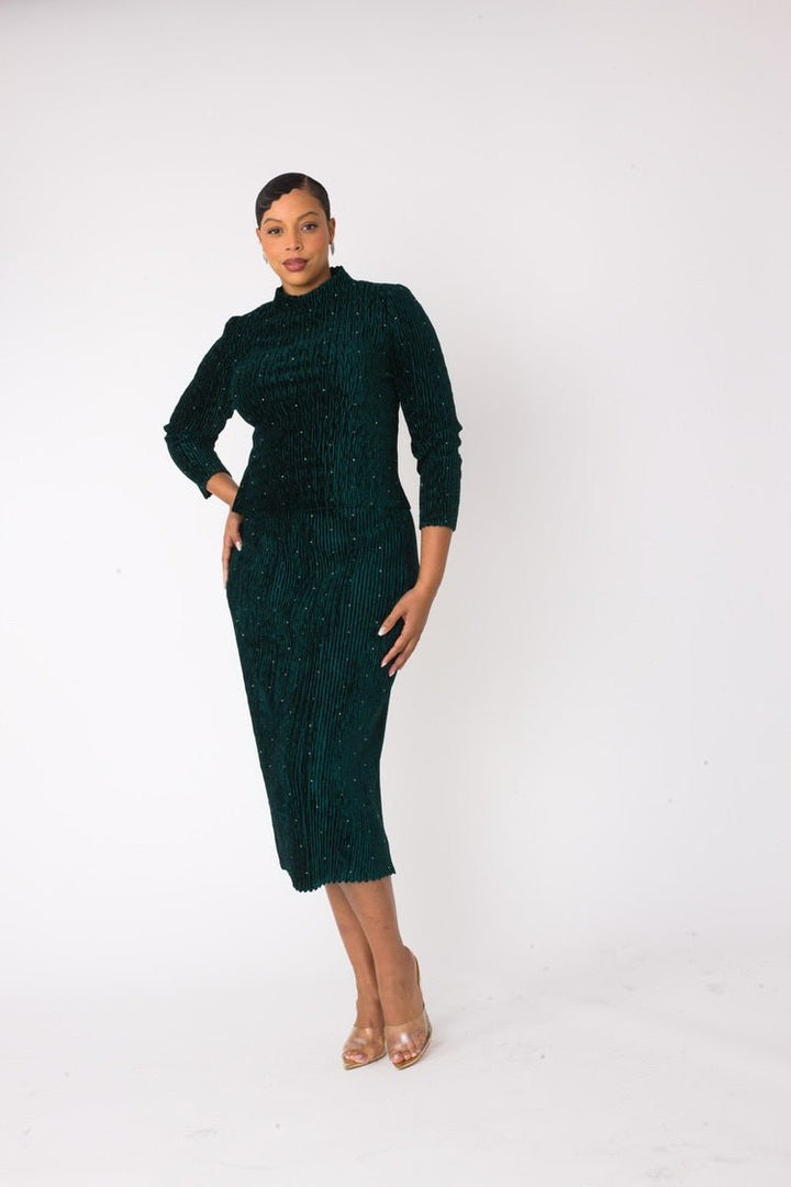 Velvet Midi Skirt Set | 82767 - Especially Yours