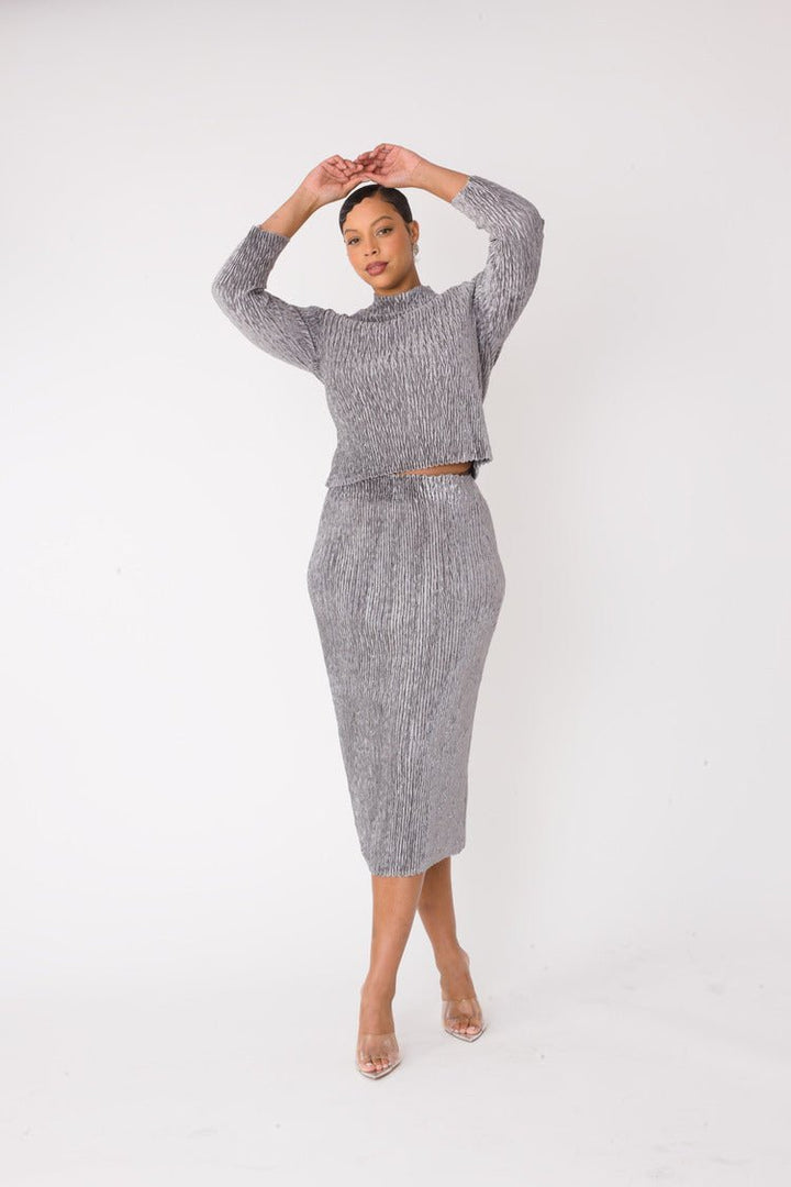 Velvet Midi Skirt Set | 82767 - Especially Yours
