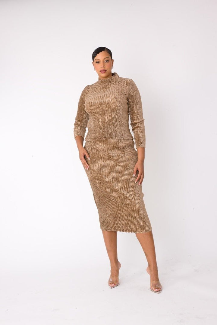 Velvet Midi Skirt Set | 82767 - Especially Yours