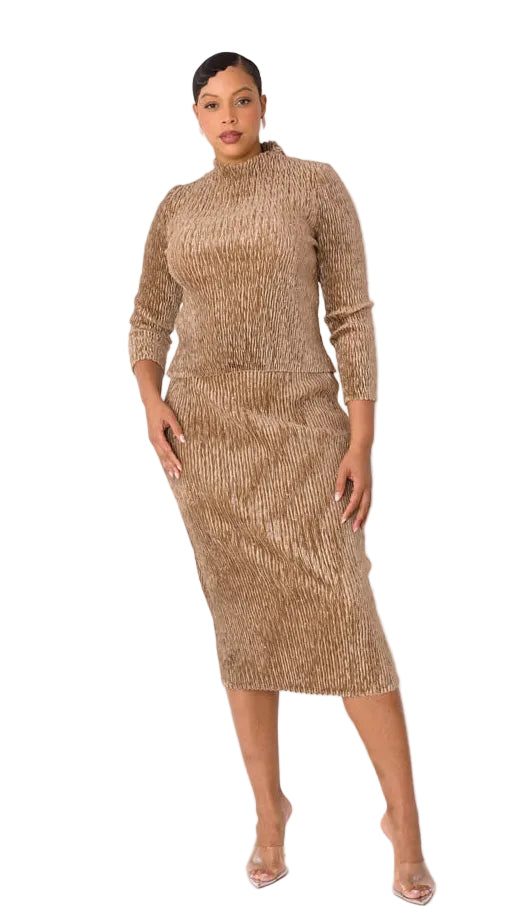 Velvet Midi Skirt Set | 82767