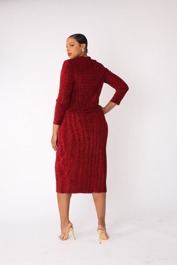 Velvet Midi Skirt Set | 82767 - Especially Yours