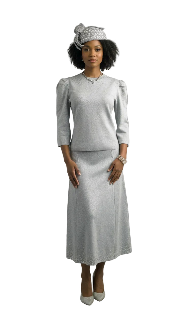 2-Piece Long Sleeve Mid-Length Dress 841