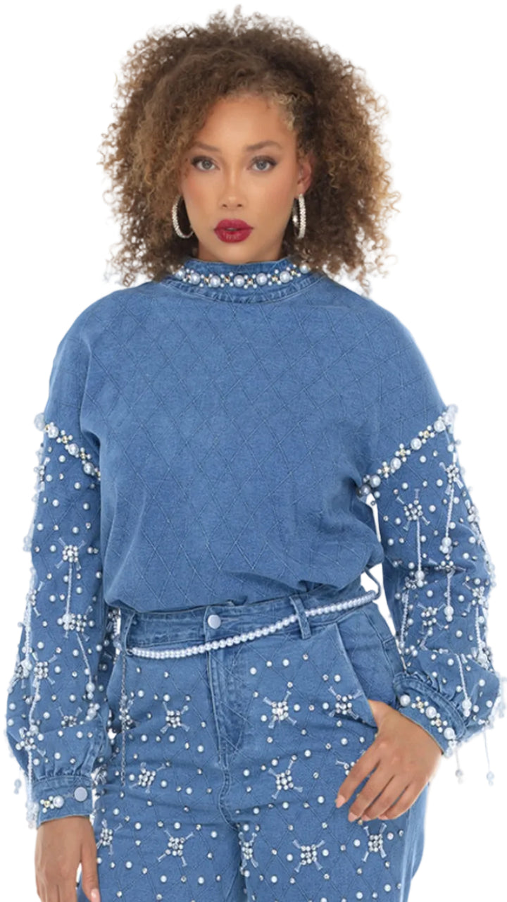 Donna Vinci Jeans, Style 8522-J - Denim Top