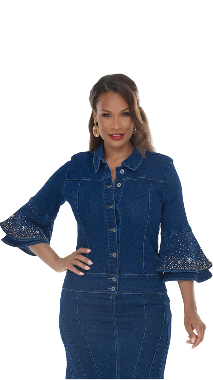 Donna Vinci Jeans, Style 8523-J - Denim Jacket