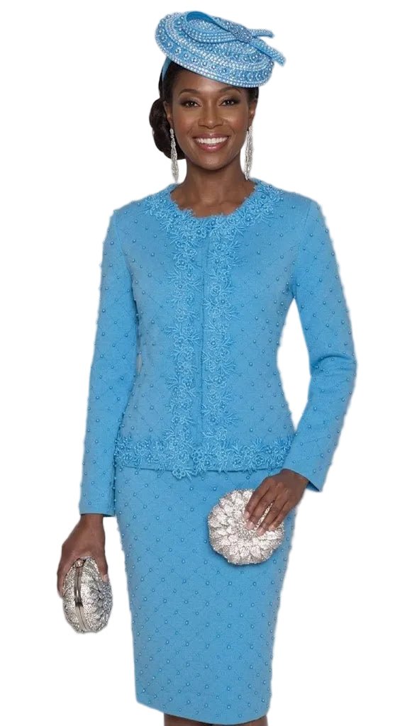 2-Piece Long Sleeve Mid-Length Skirt Suit 866