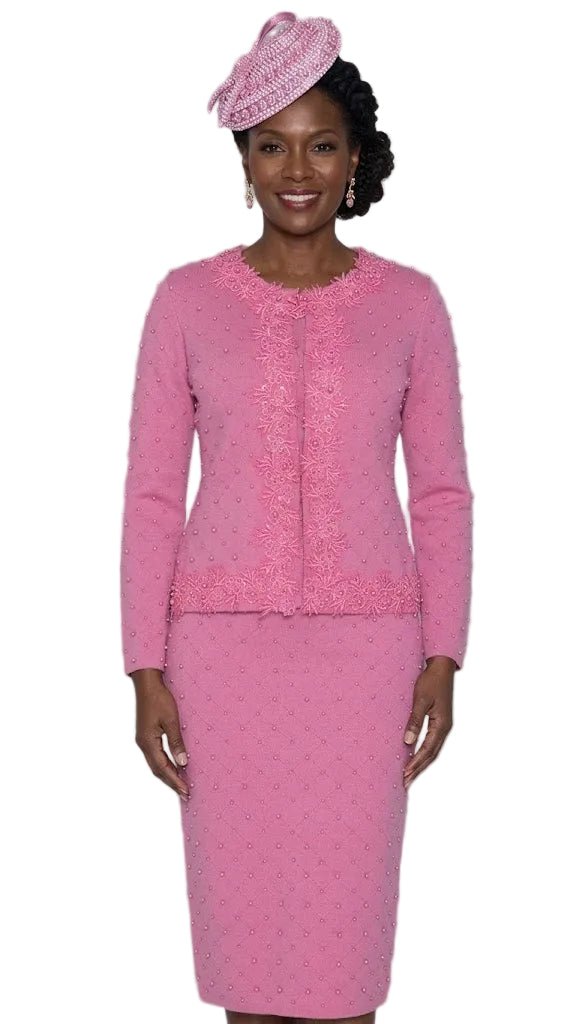 2-Piece Long Sleeve Mid-Length Skirt Suit 866