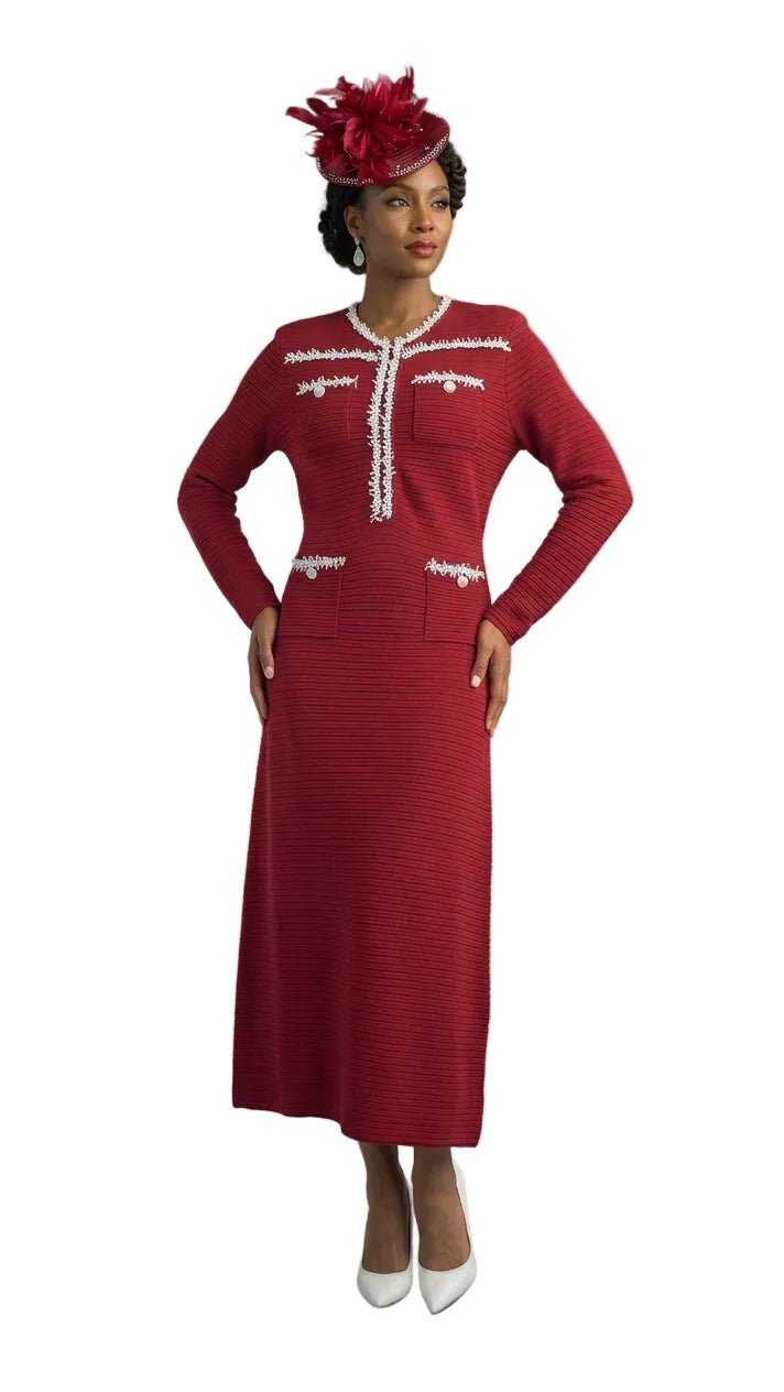 Long Sleeve Mid-Length Knit Dress 890