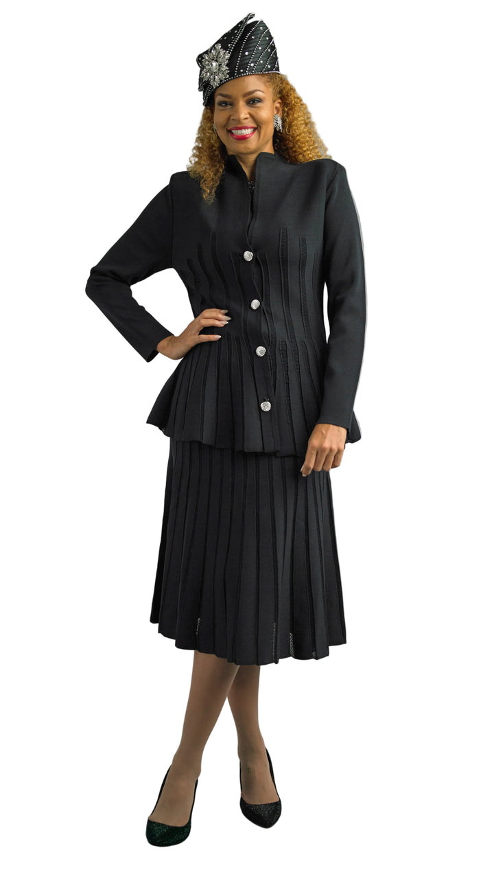 3-Piece Long Sleeve Mid-Length Skirt Suit 892