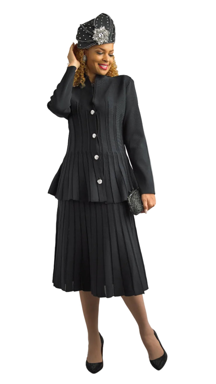 3-Piece Long Sleeve Mid-Length Skirt Suit 892