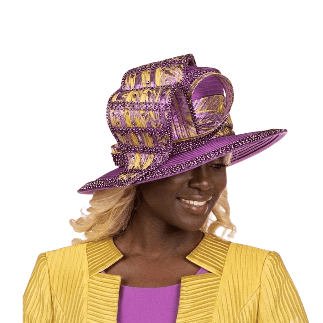 Luxury Crystal Crown Sculpted Wide Brim Hat - Especially Yours