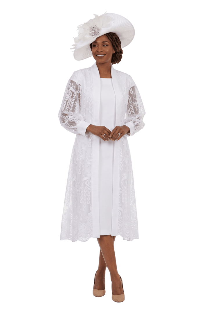 2pc Midi Dress w/ Sheer Lace Overlay Jacket - Especially Yours