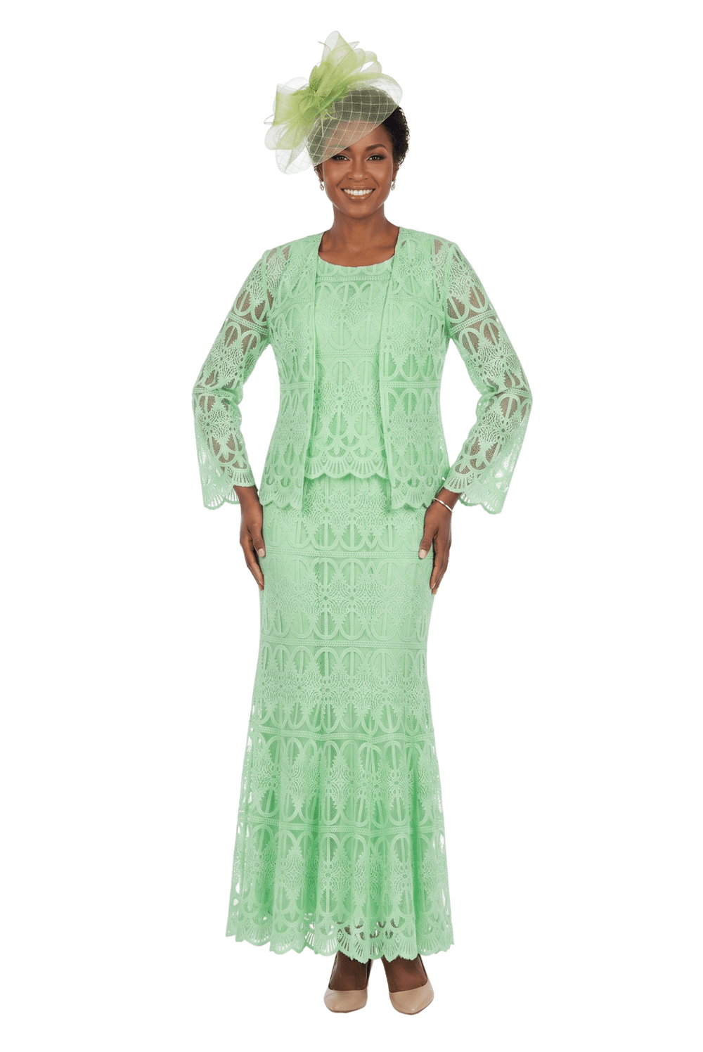 3pc Lux Lace Skirt Suit w/ Scallop Hems - Especially Yours