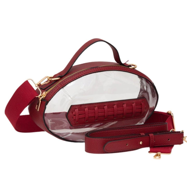 Football Shaped Transparent Crossbody Bag - Especially Yours