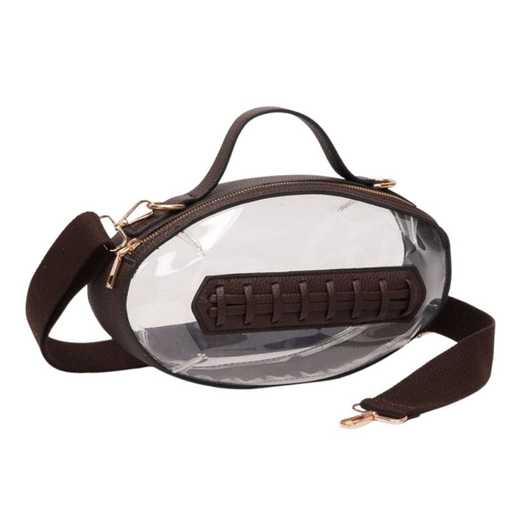 Football Shaped Transparent Crossbody Bag - Especially Yours