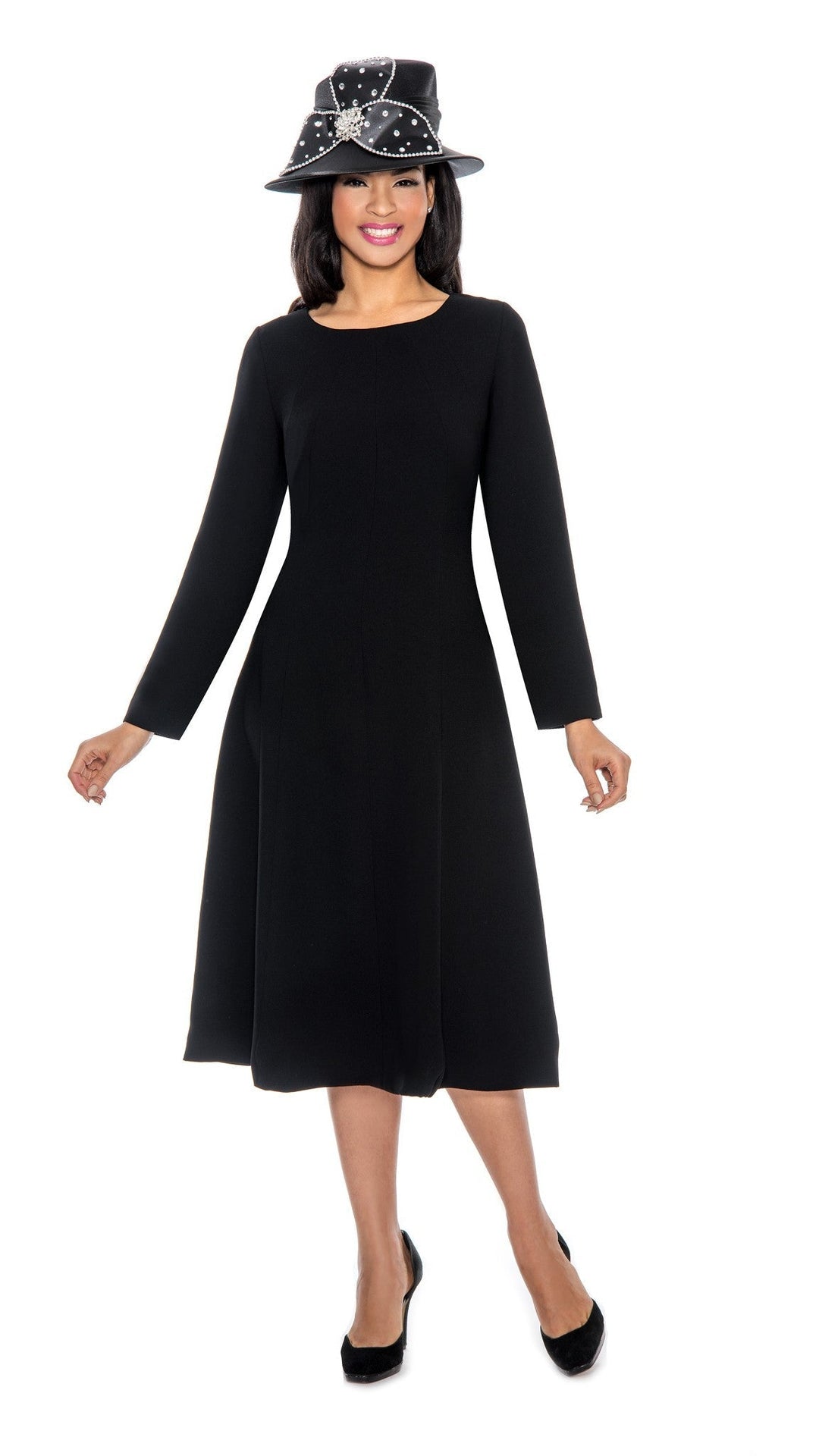 1pc Washable Paneled A-line Simple Dress