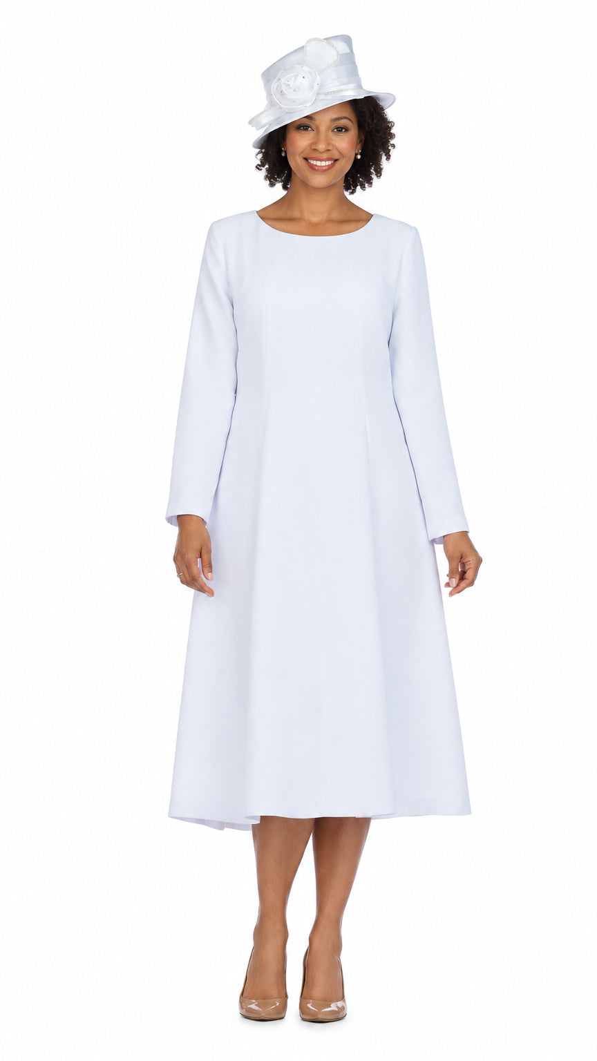 1pc Washable Paneled A-line Simple Dress