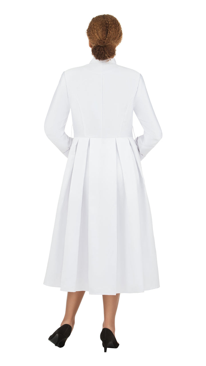 1pc Stand Collar A-line Print Dress w/ Belt-Plus