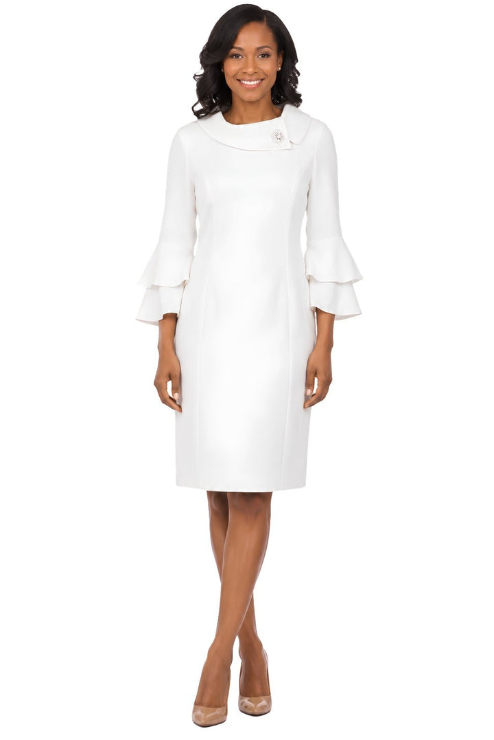 Draped Collar Bell Sleeve Shift Dress – Giovanna Apparel - Especially Yours