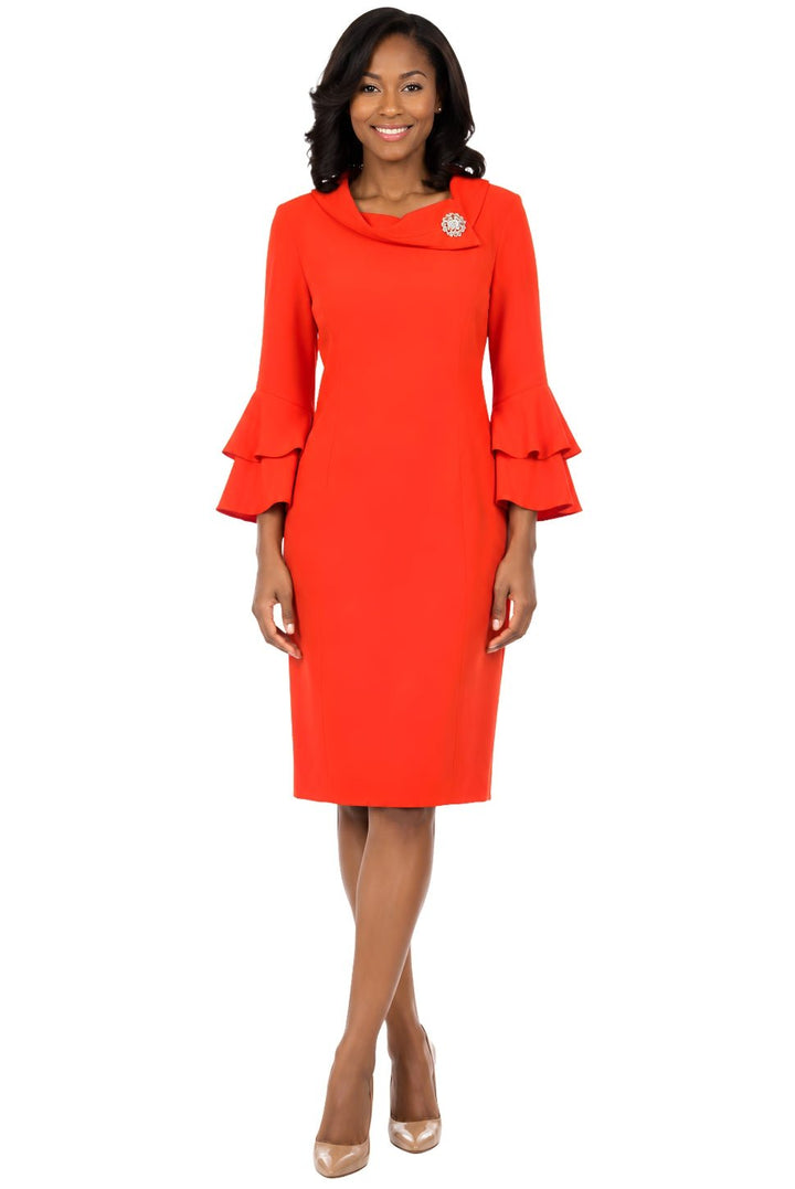 Draped Collar Bell Sleeve Shift Plus Size Dress – Giovanna Apparel - Especially Yours