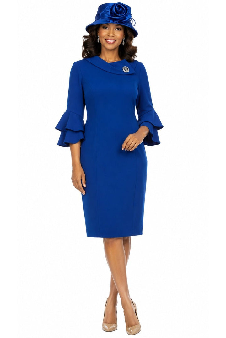 Draped Collar Bell Sleeve Shift Dress – Giovanna Apparel - Especially Yours