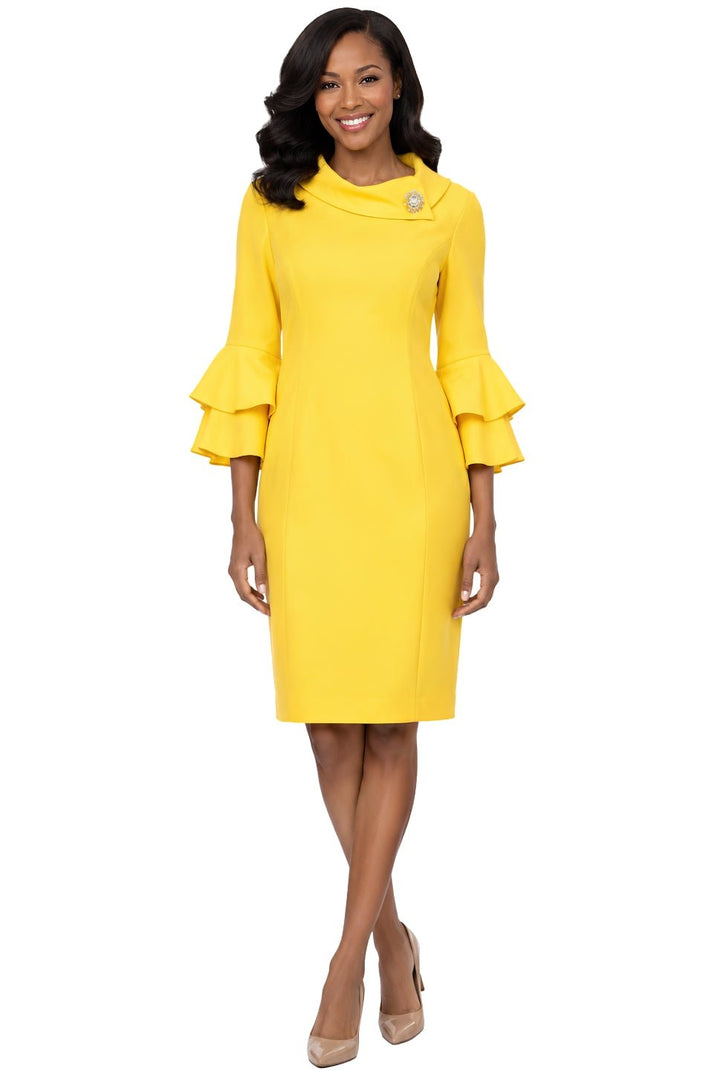 Draped Collar Bell Sleeve Shift Plus Size Dress – Giovanna Apparel - Especially Yours