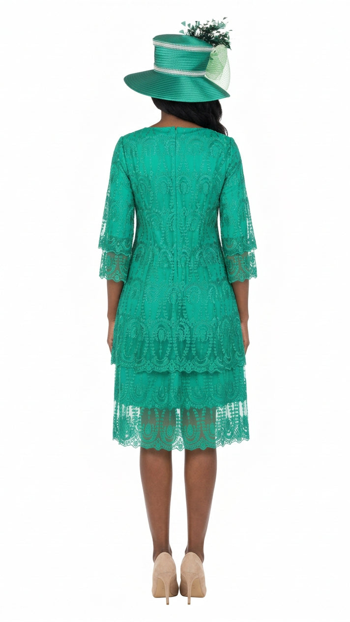 Elegant A-Line Tiered Lace Dress