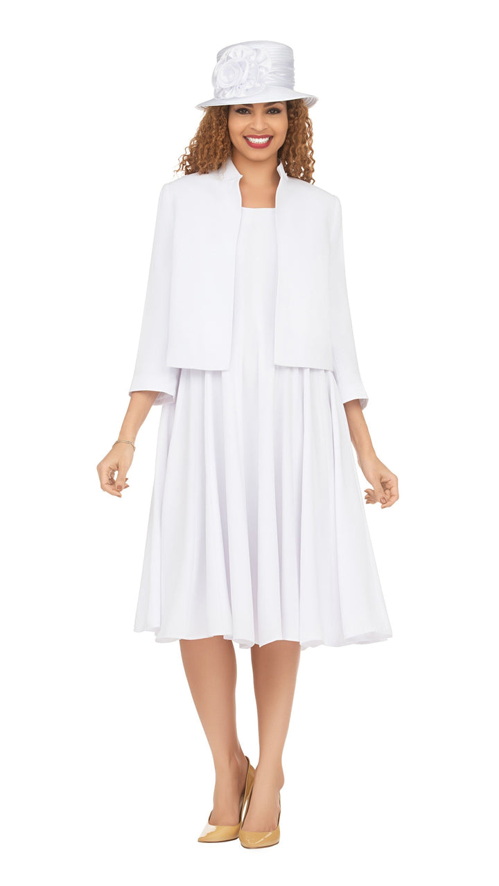 2pc Multi-Paneled Flare Dress w/ Jkt-Plus size