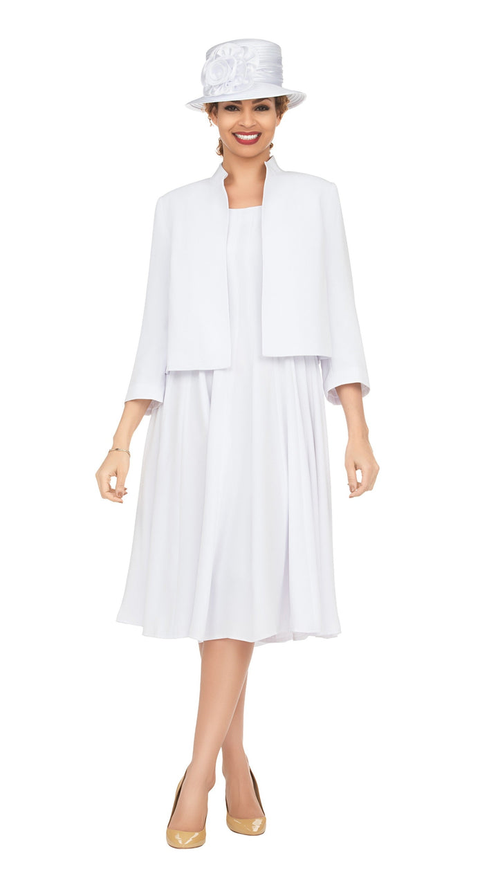 2pc Multi-Paneled Flare Dress w/ Jkt-Plus size