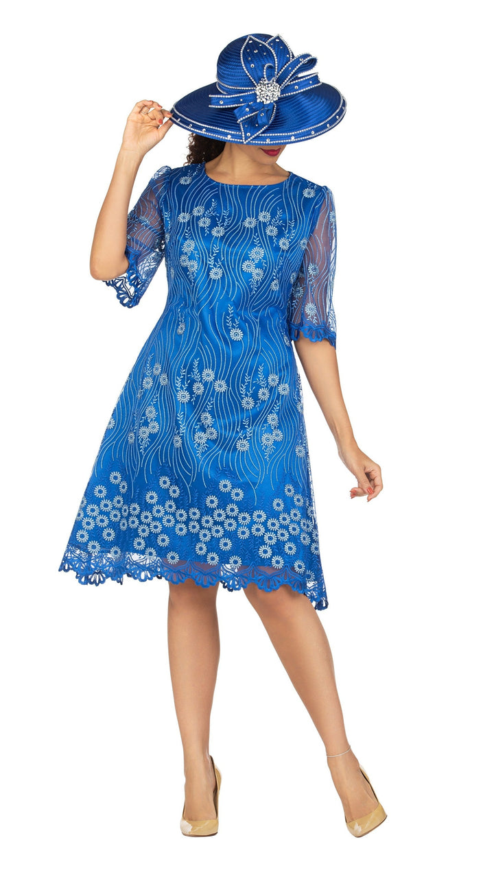 1pc Short Slv Lux Lace A-line Dress
