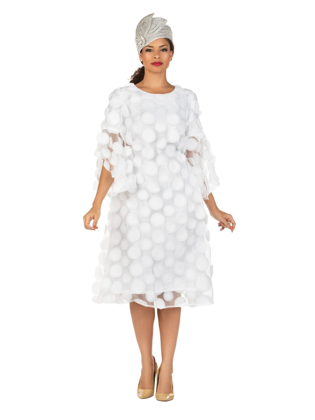 Bell Slv A - line Drs w/ Circular Petals Decor - Especially Yours