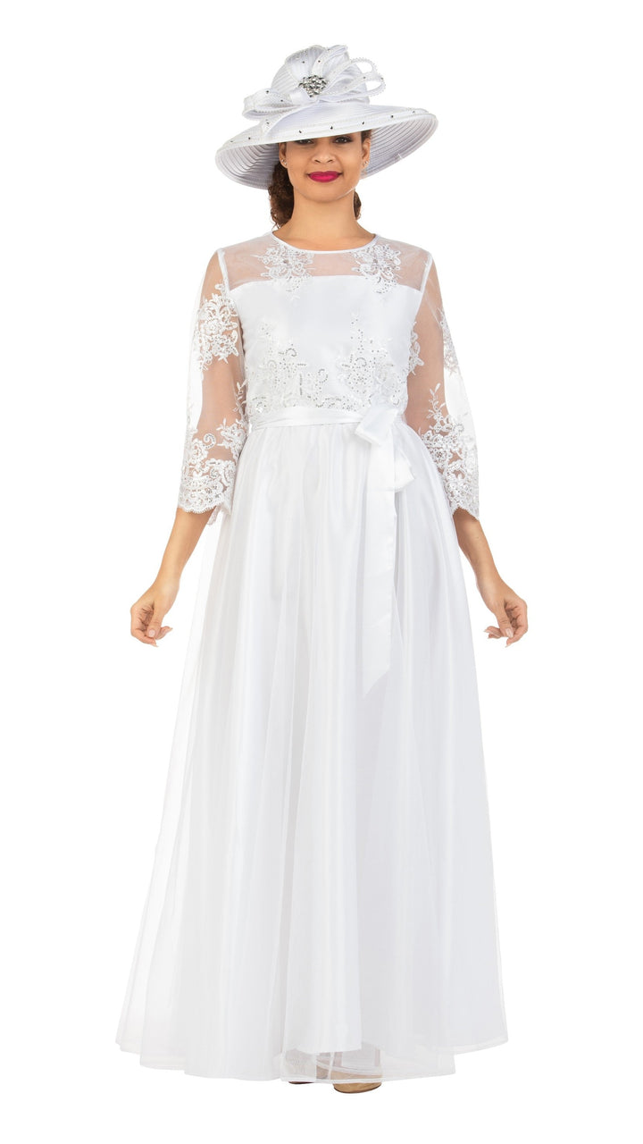 1pc Lux Lace Dress w/ Belt-Plus