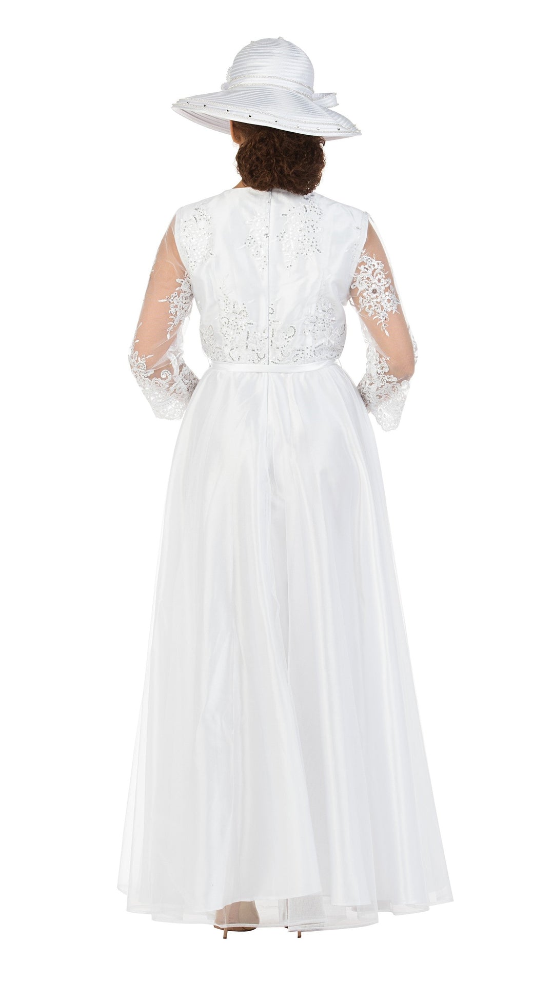 1pc Lux Lace Dress w/ Belt-Plus