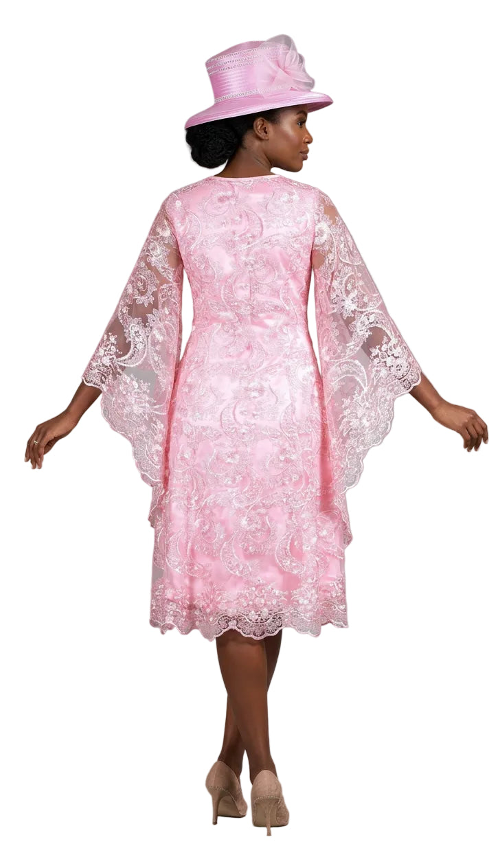 Lace A-line Dress w/ Ovsz Bell Slvs-Plus