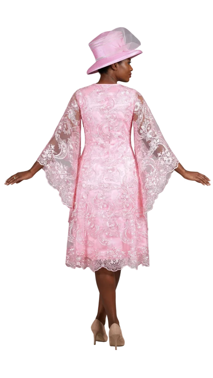 Lace A-line Dress w/ Ovsz Bell Slvs