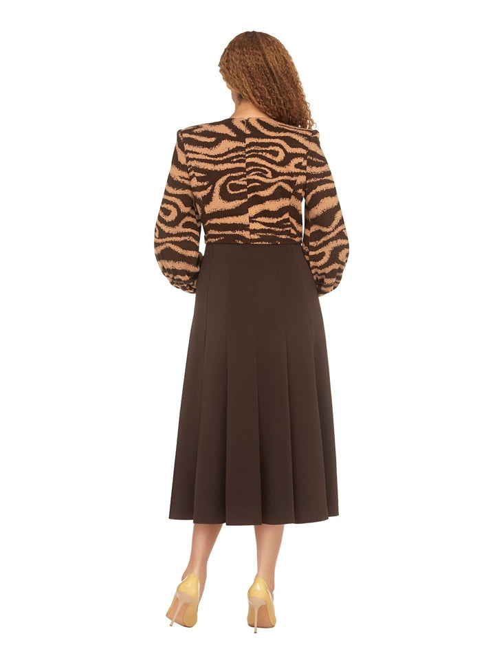Faux 2pc A - line Knit & Crepe Dress - Especially Yours