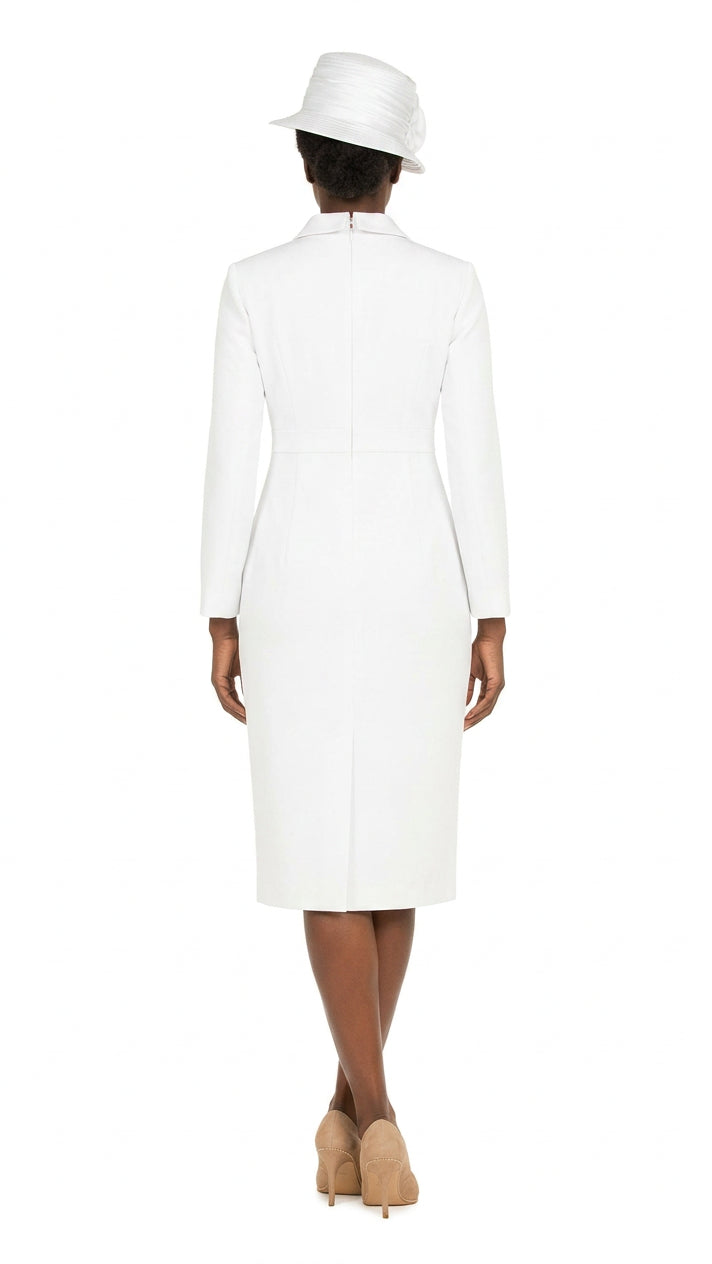 Notch Collar Long Sleeve Waisted Sheath Dress-Plus