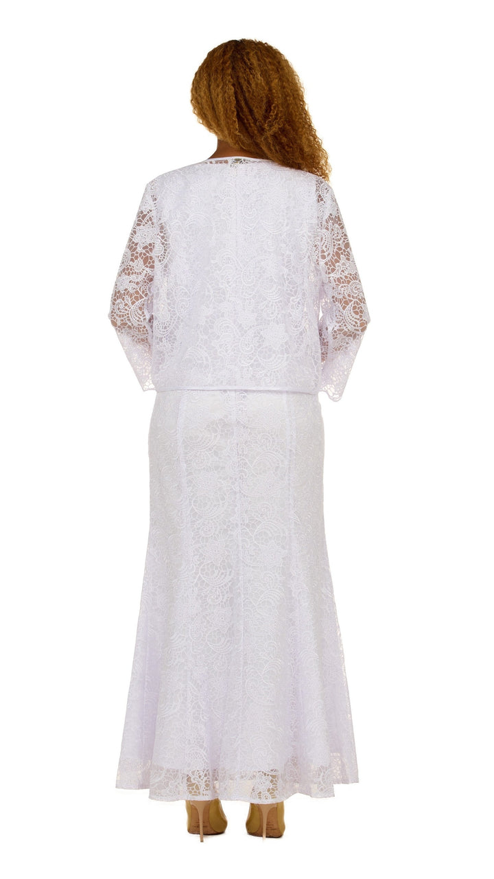 2pc Lace Maxi Dress w/ Sheer Bolero Jacket-Plus