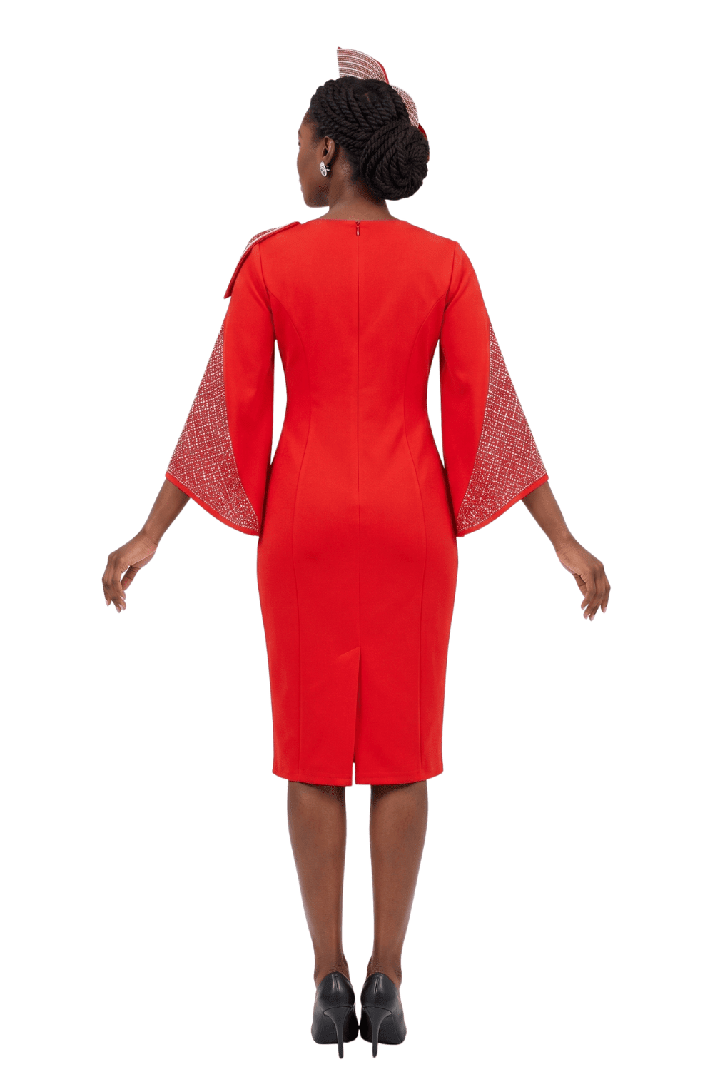 Stoned Bell Slv Shift Dress w/ Ovsz Bow - Especially Yours