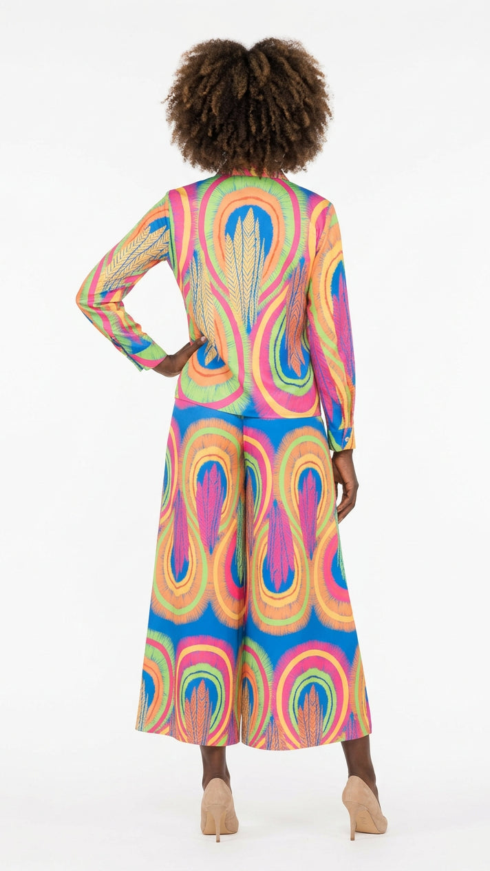 Colorful Confidence Printed 2-pc Pants Set