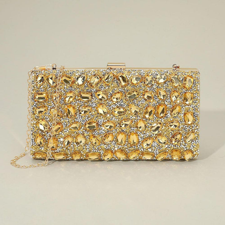 Faceted Stone Embellished Evening Clutch Bag - Especially Yours