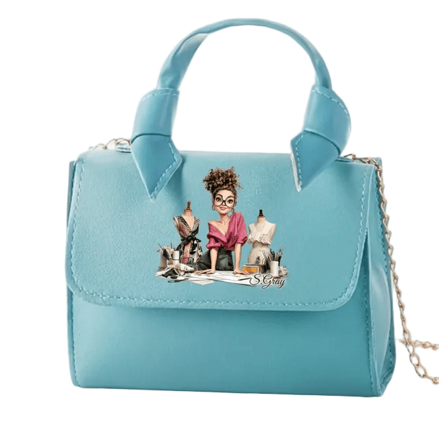Designer at Work Mini Crossbody - Light Blue - Especially Yours