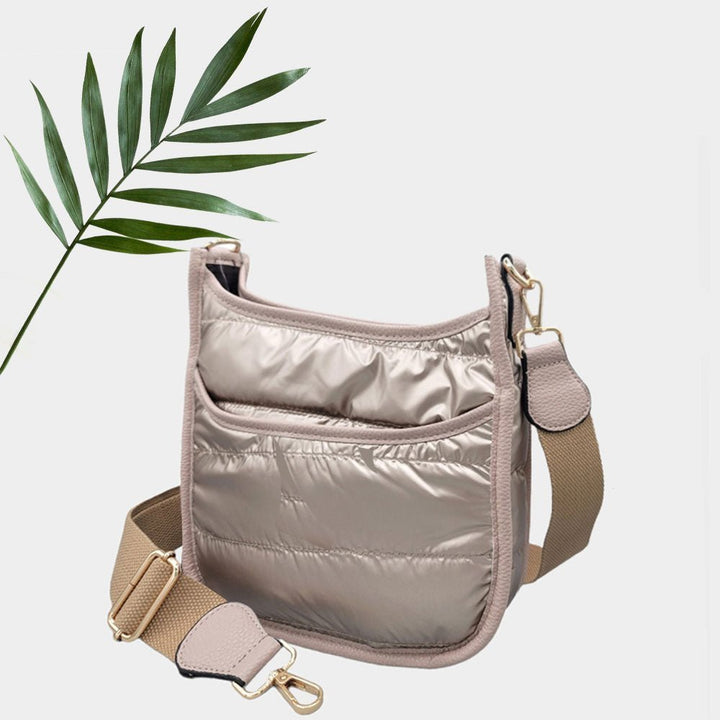 Solid Quilted Shiny Puffer Mini Crossbody Bag - Especially Yours
