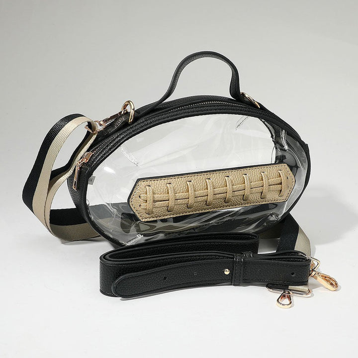 Football Shaped Transparent Crossbody Bag - Especially Yours