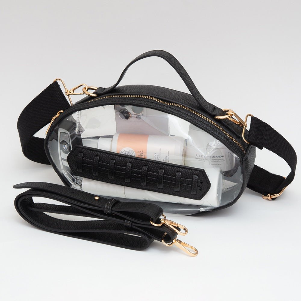 Football Shaped Transparent Crossbody Bag - Especially Yours