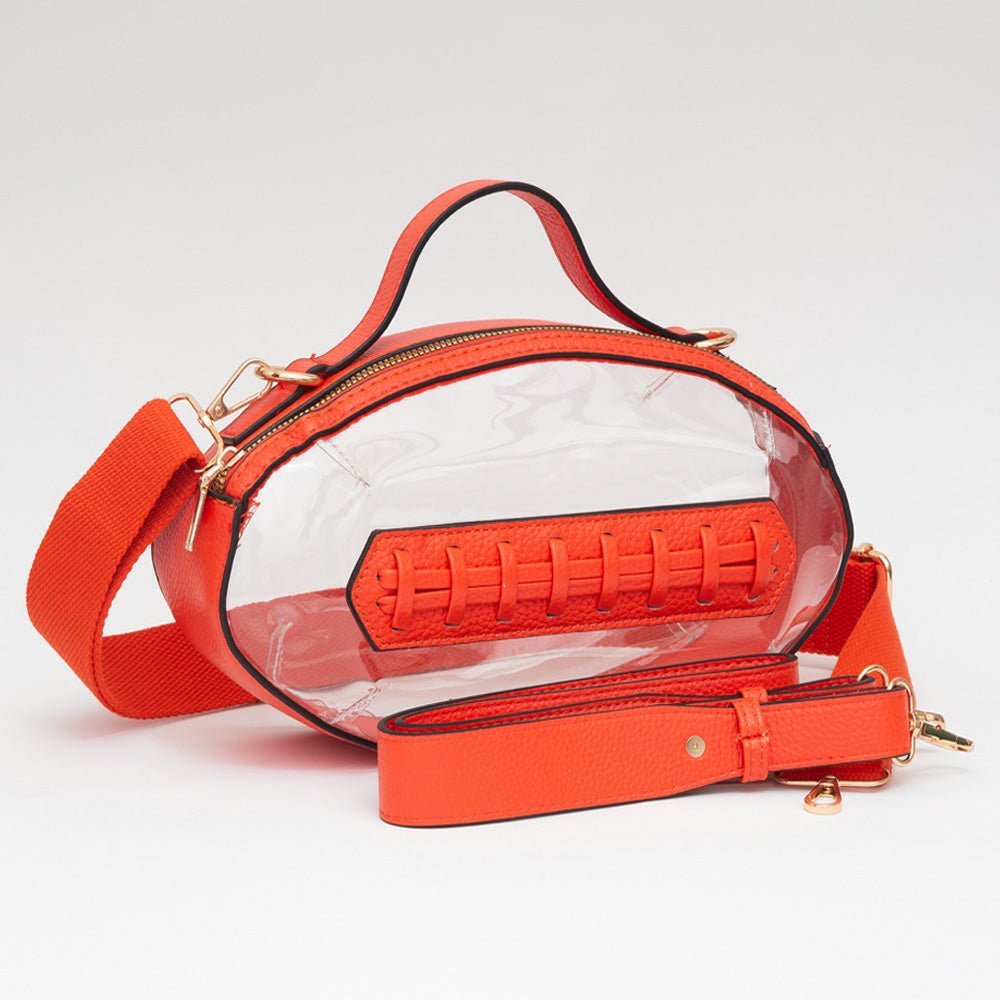 Football Shaped Transparent Crossbody Bag - Especially Yours