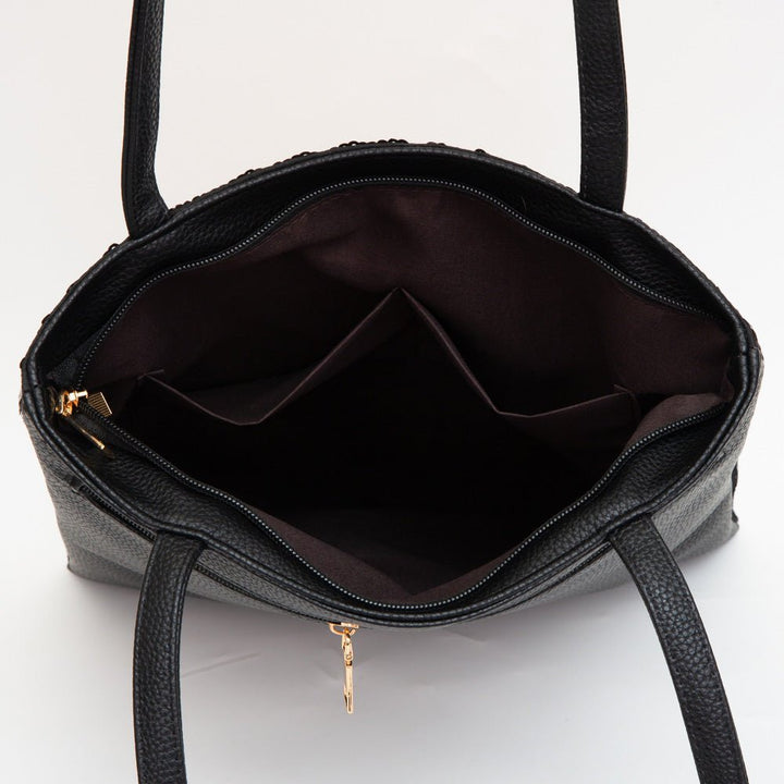 Fleur de Lis Sequin Front Tote Bag - Especially Yours