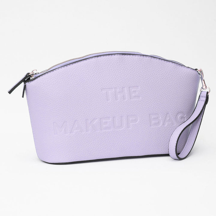 Faux Leather THE MAKE UP BAG Message Pouch Bag Beauty Organizer Bag - Especially Yours