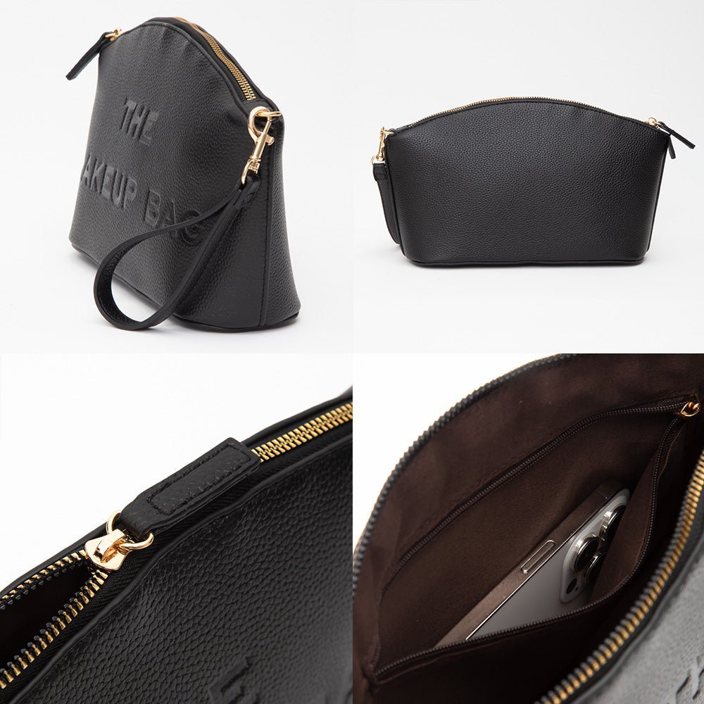 Faux Leather THE MAKE UP BAG Message Pouch Bag Beauty Organizer Bag - Especially Yours